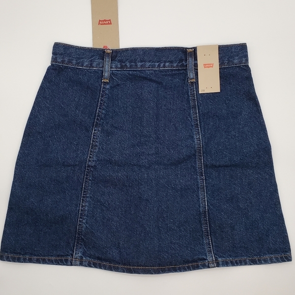 🎁💜Levi's A-Line Button Front Jean Skirt - Picture 2 of 7